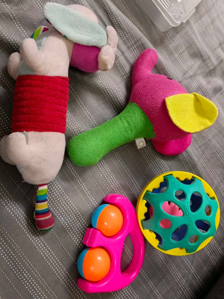 Baby Toys Bundle - Plush, Rattle