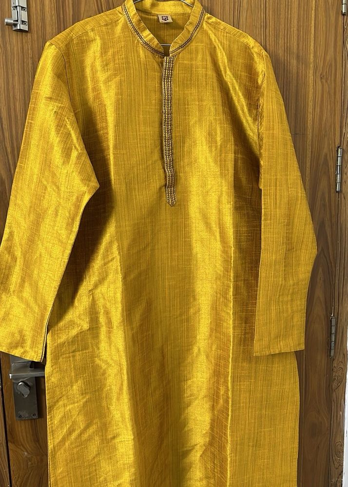 *USED ONLY ONCE* Manyavar Golden Kurta