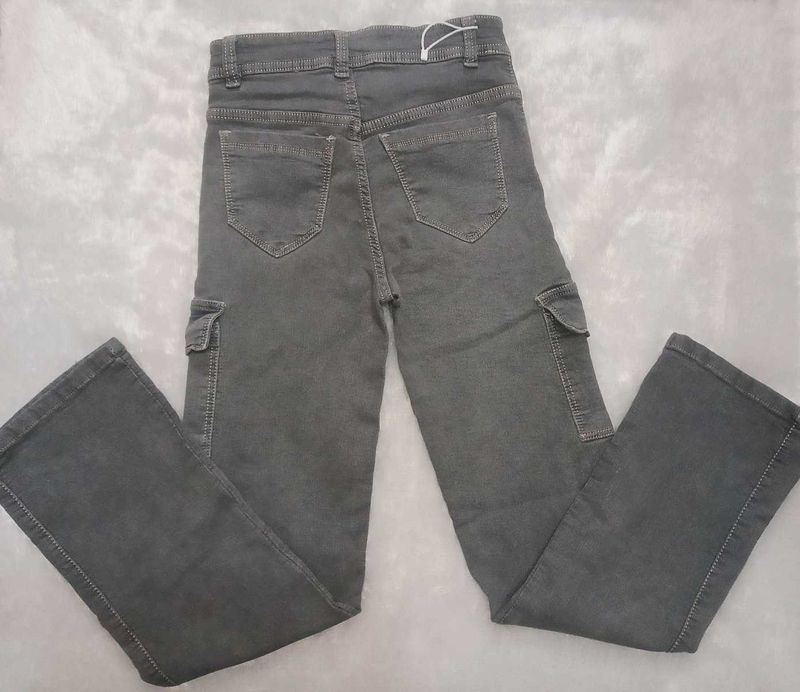 Grey Cargo Style Pants