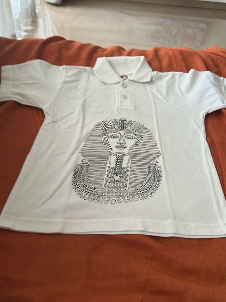 White colour T-shirt for boy  5-7