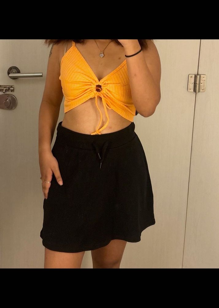 For Sale: H&amp;M Orange Cropped Tank Top (Size Small)