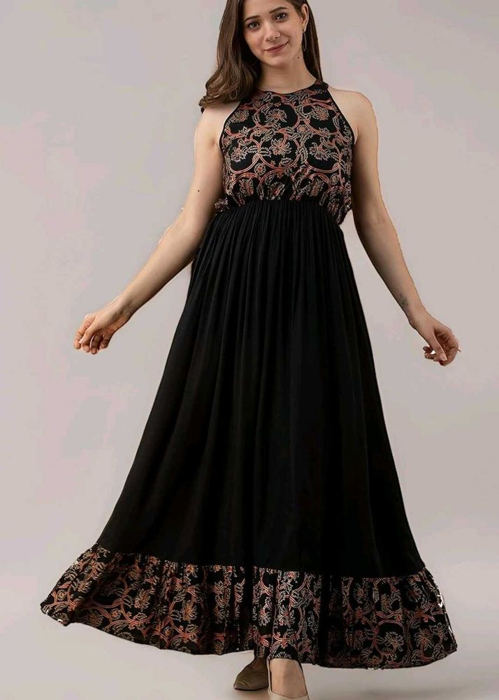 Black Flared Kurti