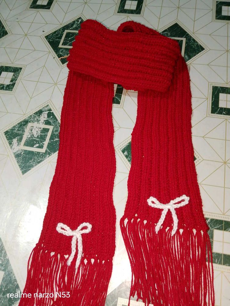 Red Knitted Scarf