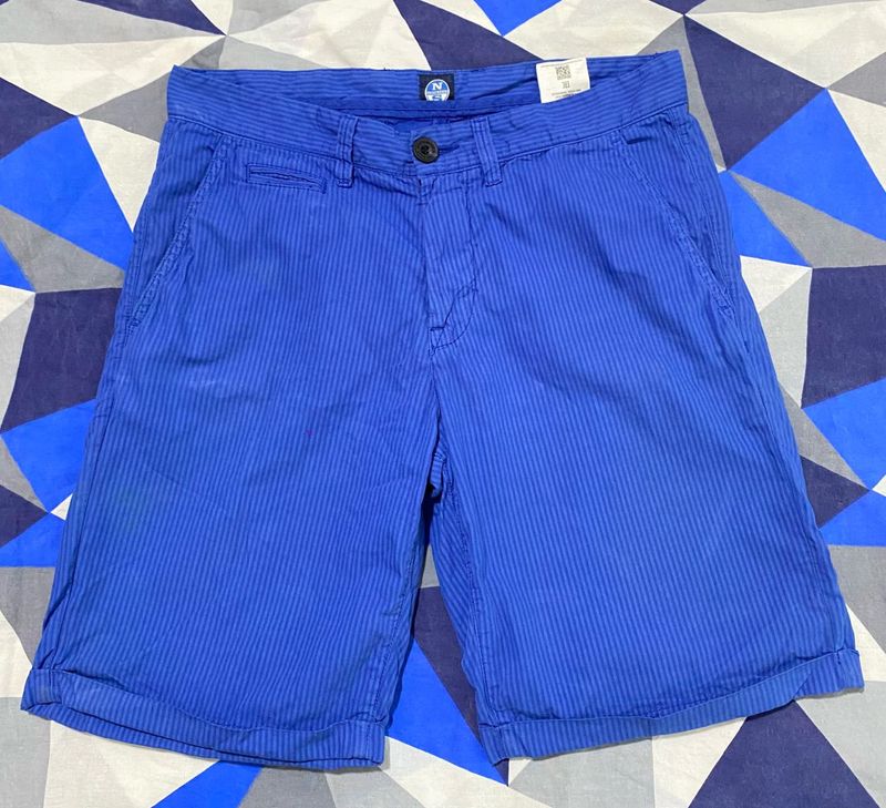 Blue Striped Shorts