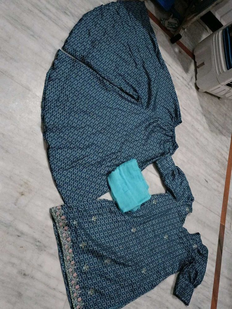 Full Flair Circular Plazo Kurta Dupatta Set