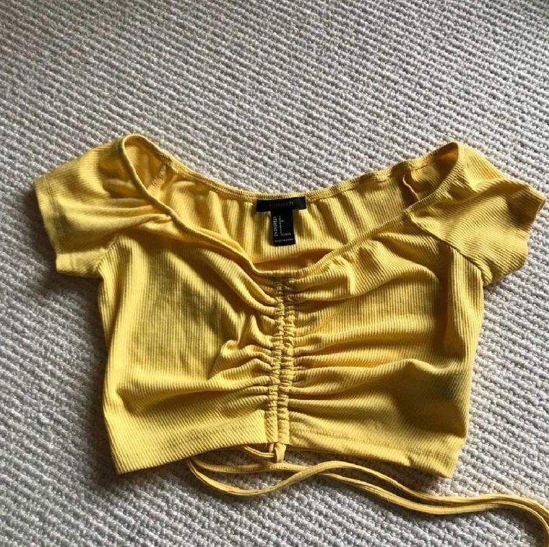 Forever 21 Mustard Crop Top
