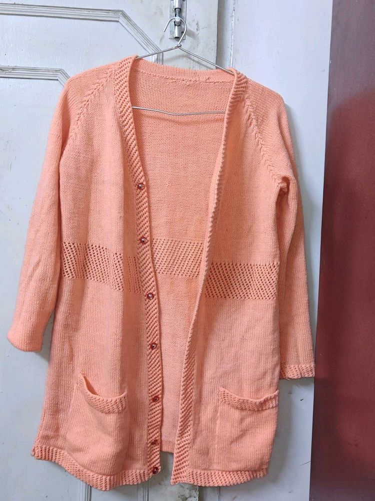 HandMade Knit Woollen Cardigan Home Made