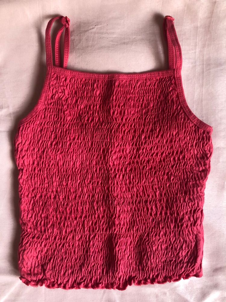 Pink-Red Spaghetti-Tank Top