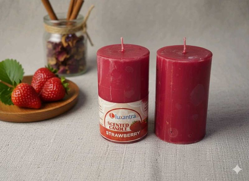 Scented Strawberry Candles