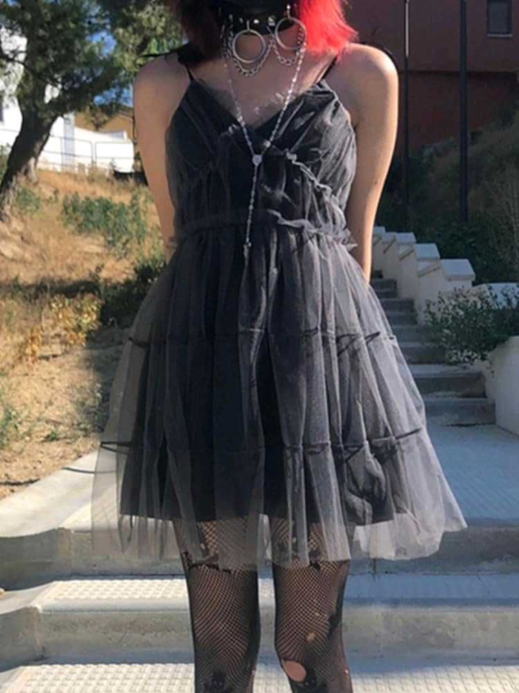 27277. Goth Mini Dress