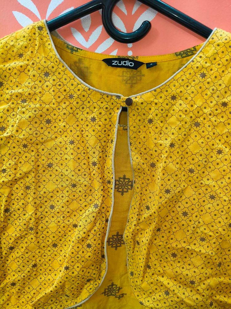 Zudio Yellow Printed Top