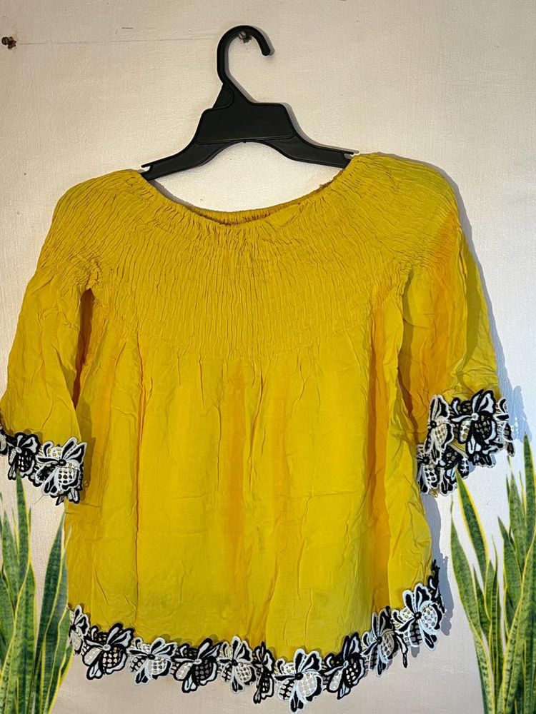 Yellow Floral Top