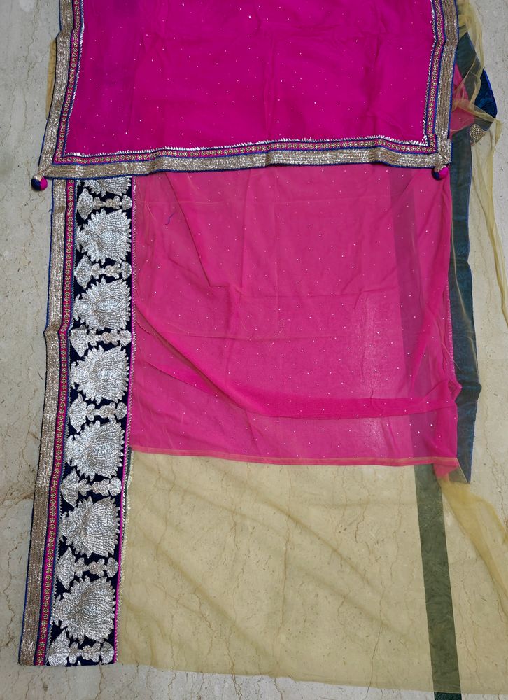 Embroidered Border Half&amp;Half Saree