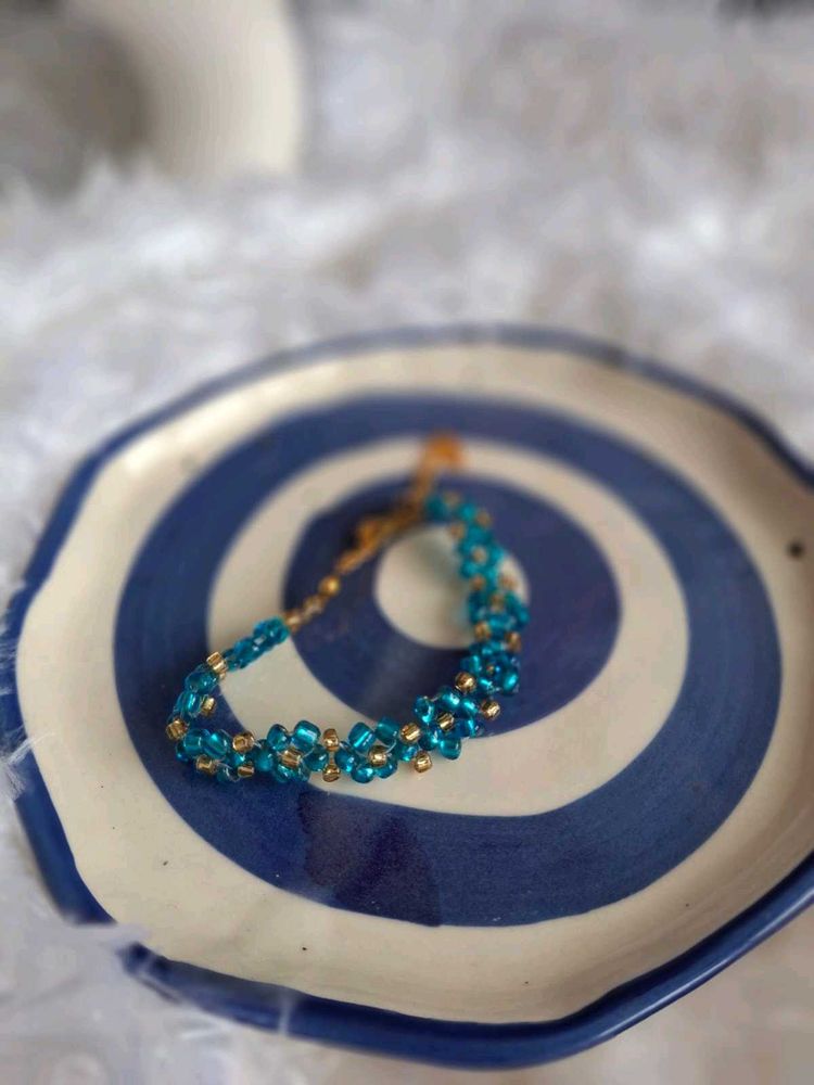 Blue Beaded Bracelet