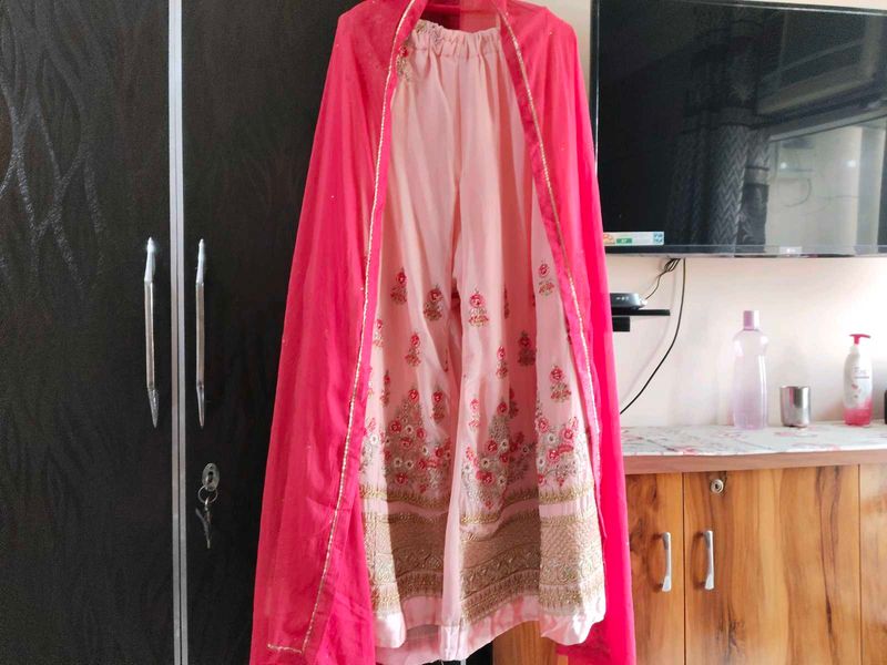 Embroidered and Heavy Sharara with Dupatta