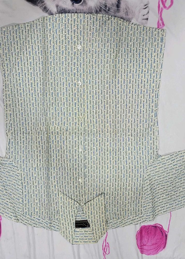 Vintage Patterned Button-Down Shirt