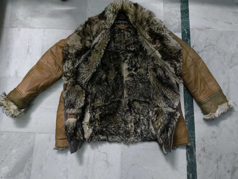 Fur Collar Leather Jacket