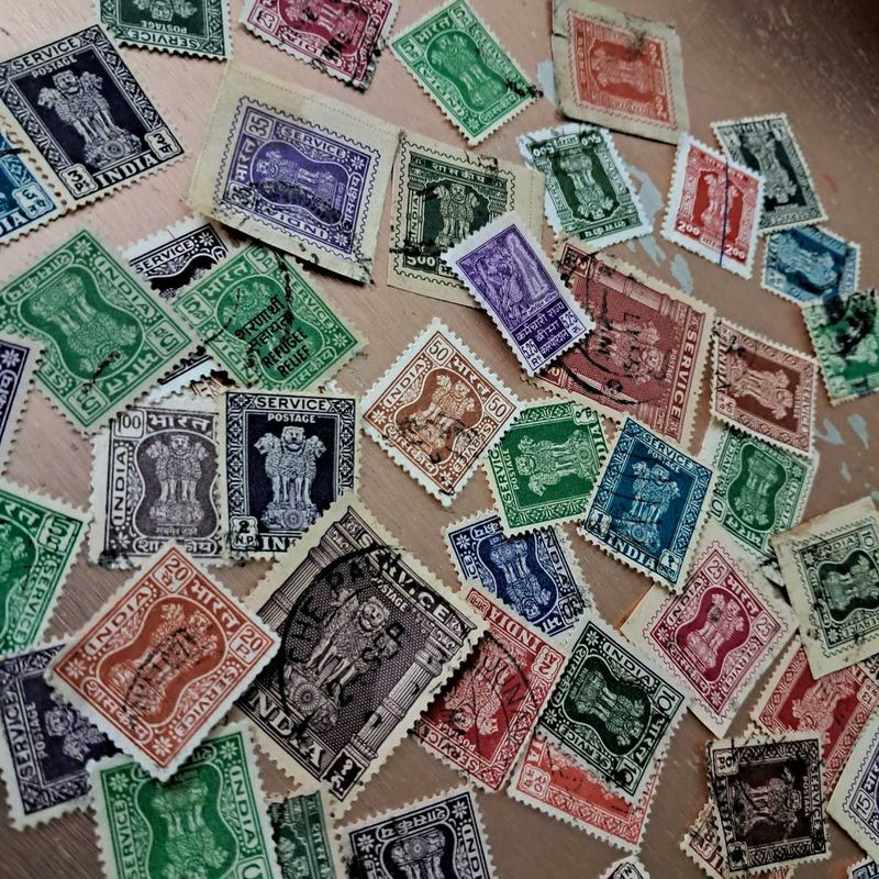 50+ Vintage Indian Service/Revenue Stamps