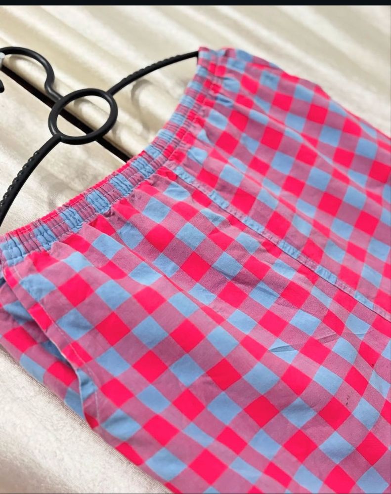 Pink &amp; Blue Checkered Shorts