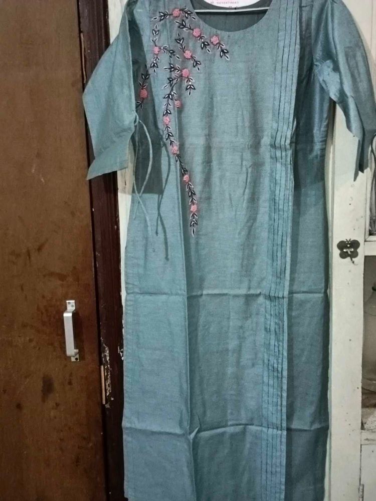 embroidered long kurta