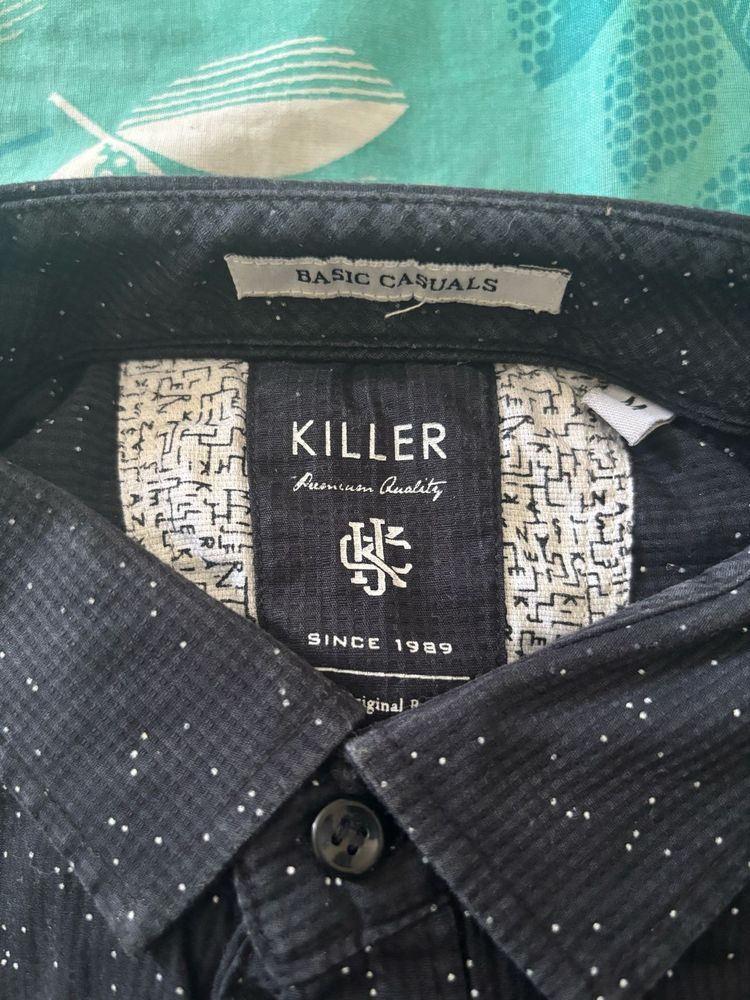 KILLER Casual Shirt Men Black