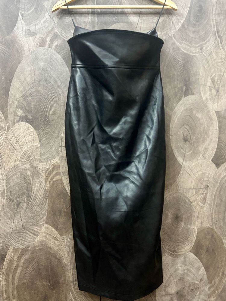 Imported Leather Skirt (long)