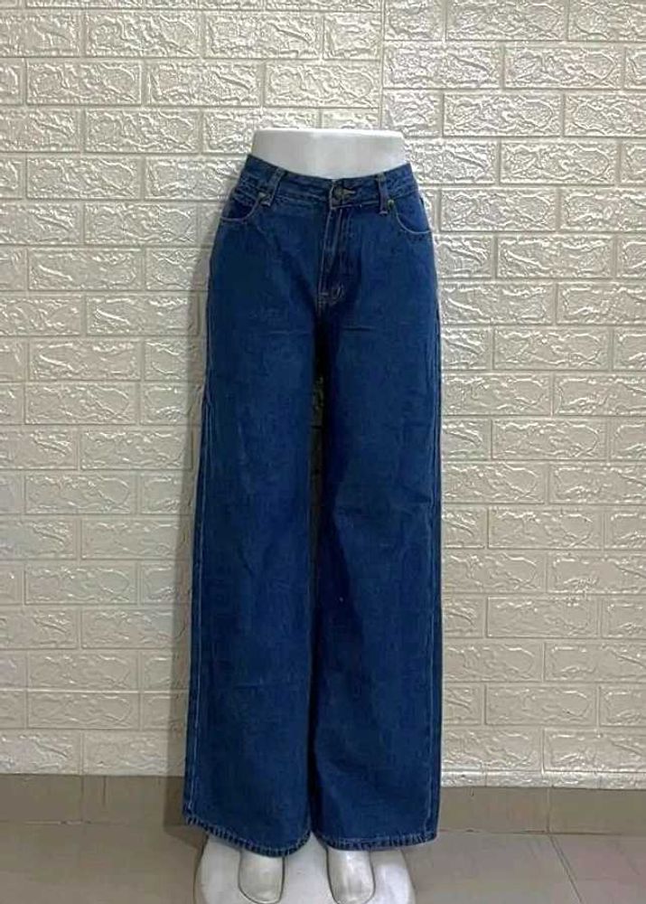 Wide Leg Denim Jeans