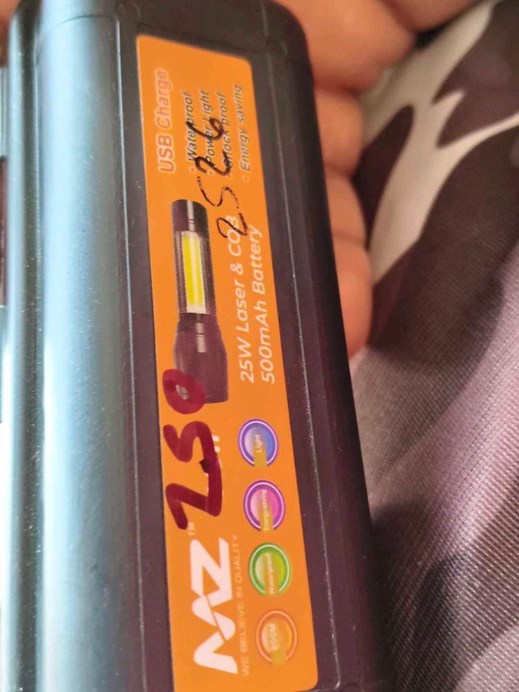 MZ 25W Laser &amp; COB Flashlight