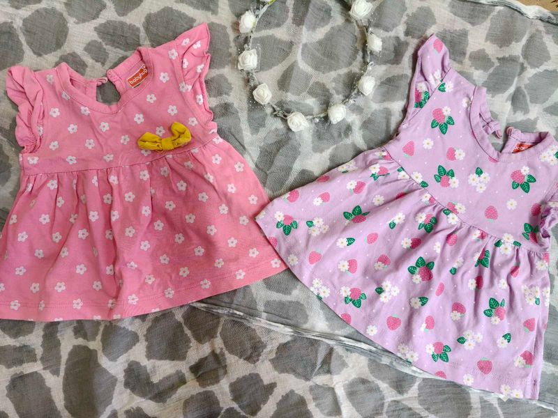 BabyHug Baby Girl Dresses - Set of 2
