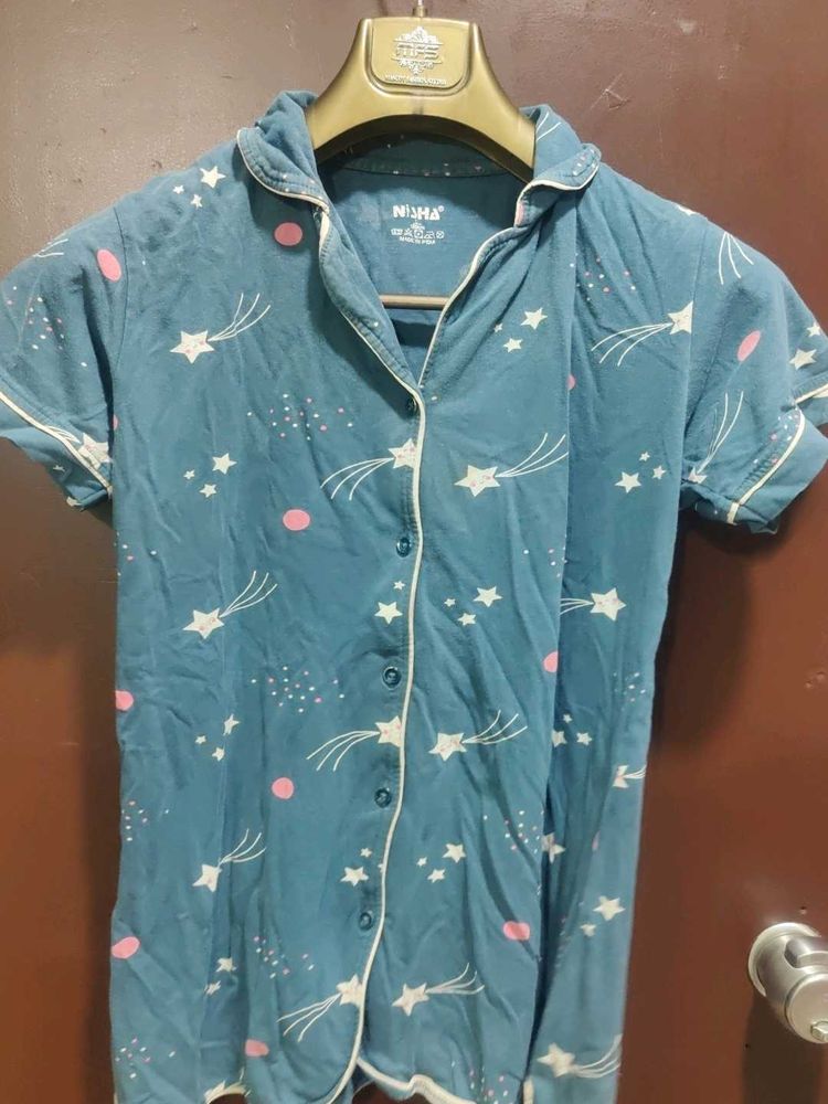 Cute Starry Night Pajama Set