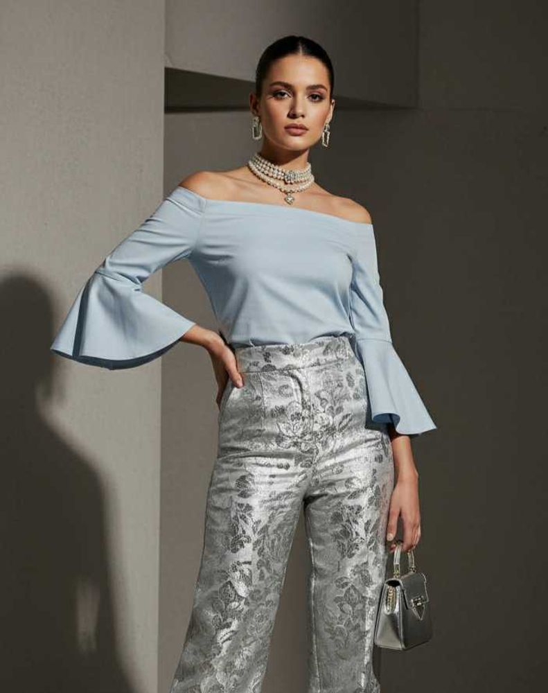 All New Max Off-Shoulder Bell Sleeve Top