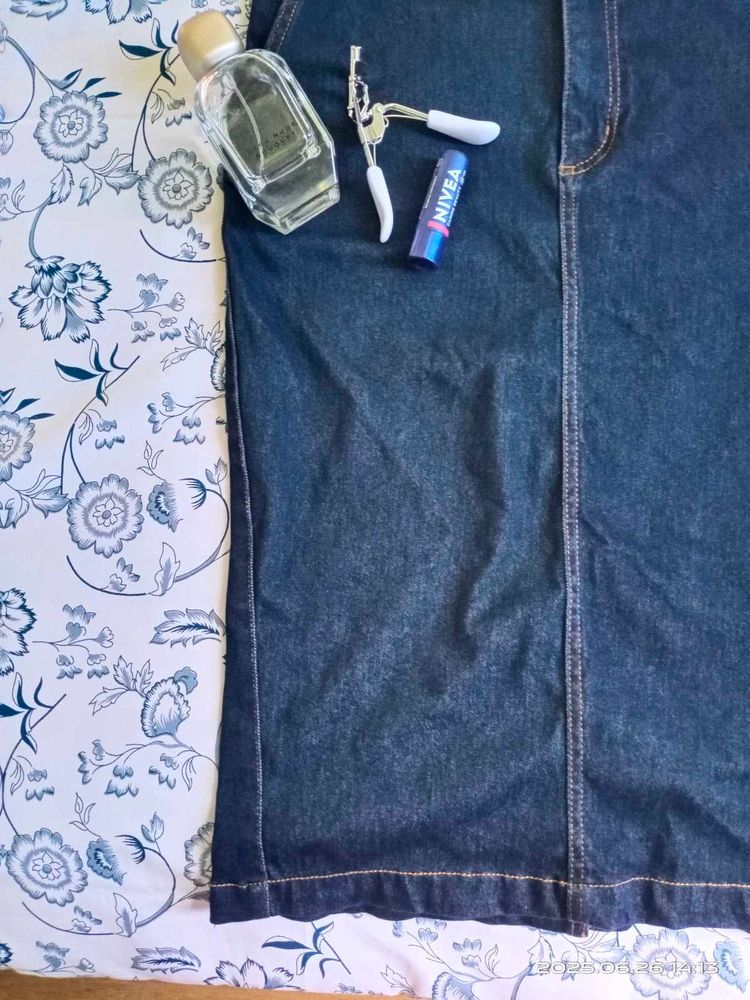 Denim Midi Skirt