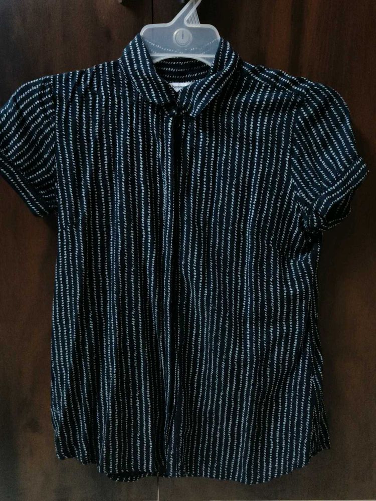 Striped Button-Down Shirt
