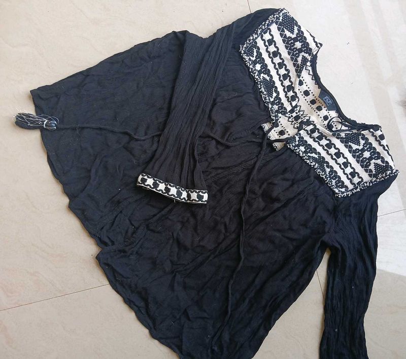 Black Shrug Top Boho