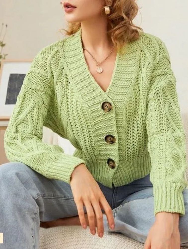 Crop Knitted Cardigan