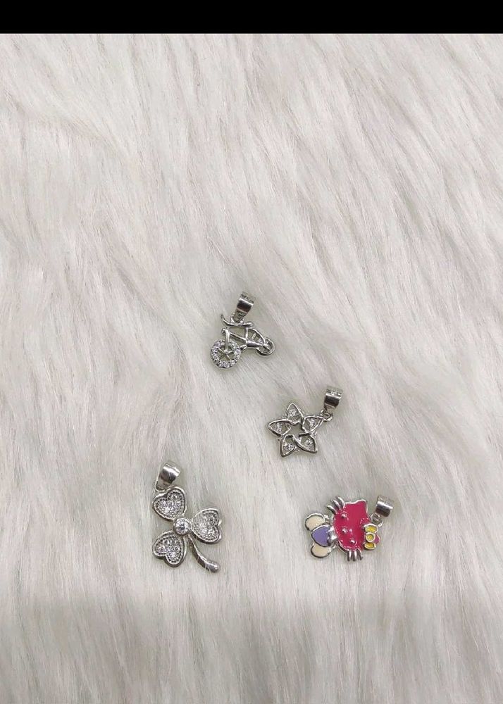 Combo 925 Silver Charm Pendant Lot Wth Hallmark