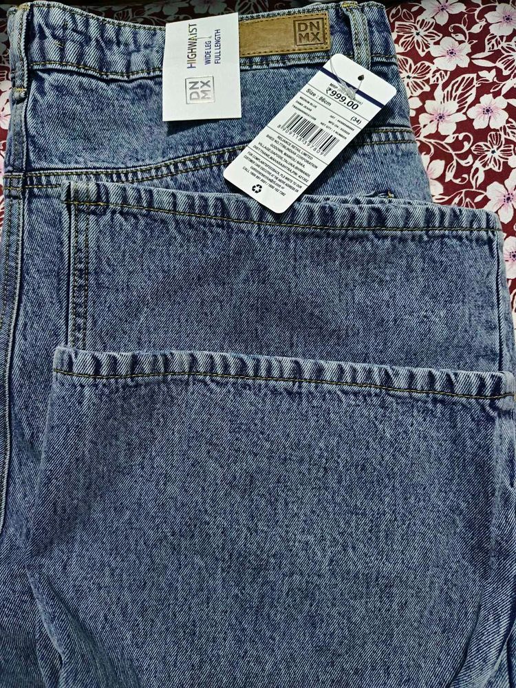 DNMX High Waist Wide Leg Jeans Grab It Soon