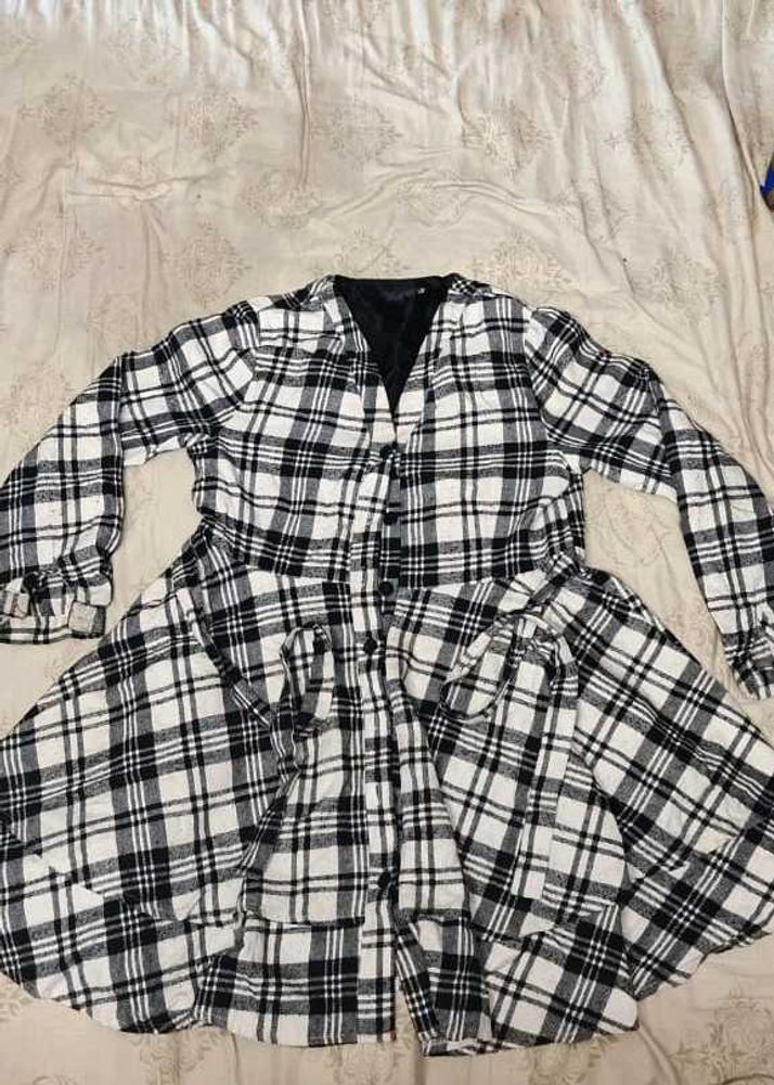 Plaid Frock Knee Length