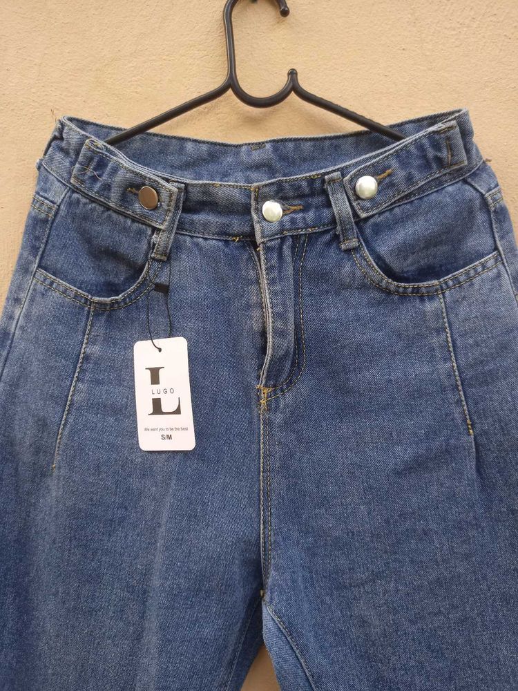 LUGO High Waist Denim Joggers