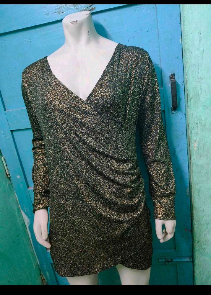 Pink V-Neck Long Sleeve Top 2