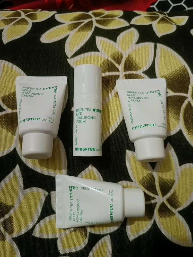 Green Tea Seed Hyaluronic Cream ,Serum Pack Of 4