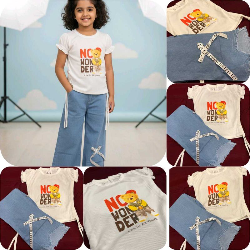 Cute Bear Tee &amp; Denim Pant Set Sizes 24,28,32