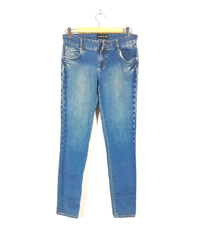 Airways Blue  Slim Fit Jeans (Women&#39;s)
