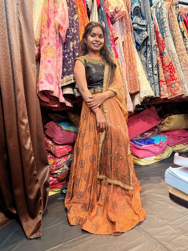 Elegant Orange Lehenga Choli