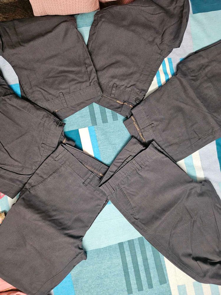 Men's Dark Grey Casual Pants set of 6 pant