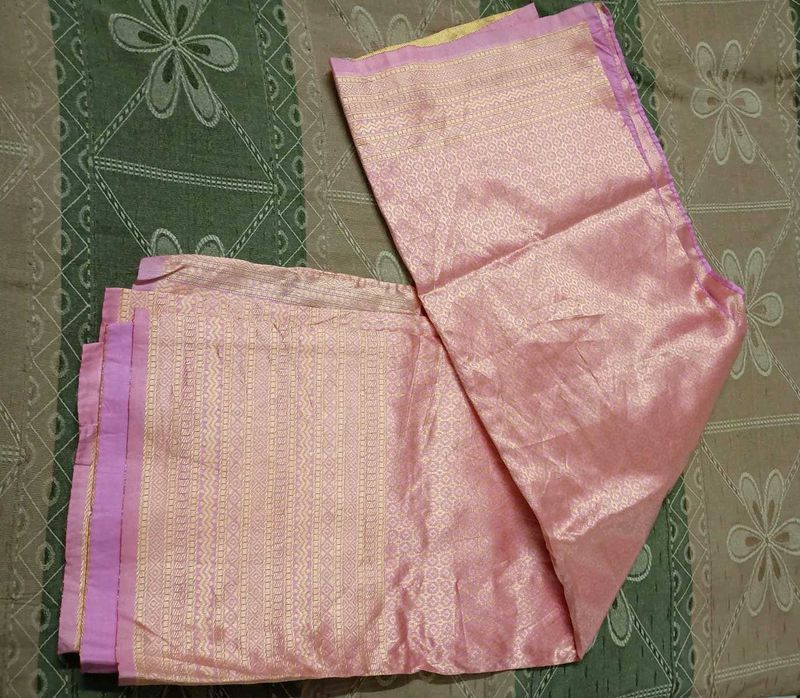 Peach Silk Blend Saree
