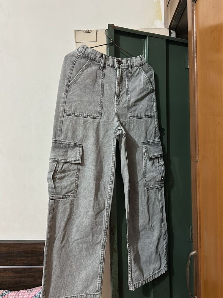 Gray Cargo Pants