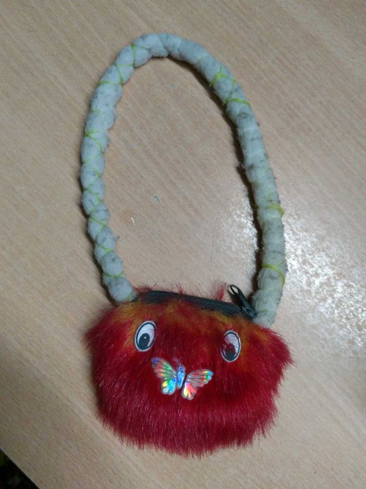 Cute Furry Butterfly Pouch