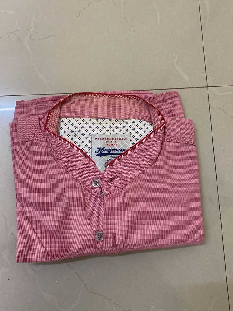 Hungerman Pink Casual Shirt