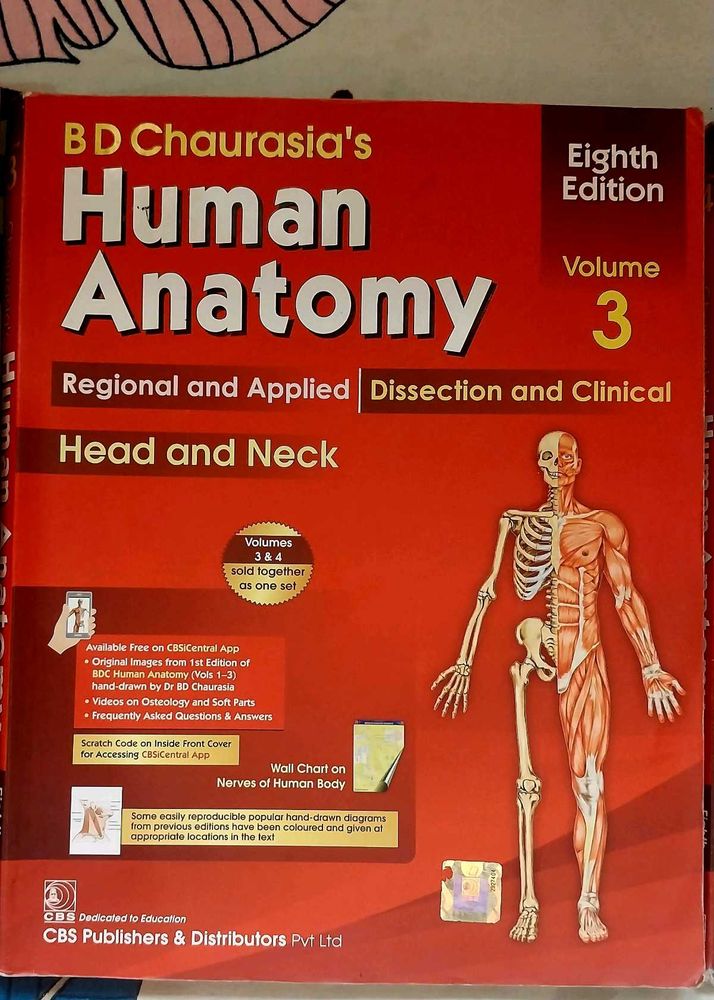 BD Chaurasiya Human Anatomy, Vol. 1,2,3,&amp; 4  - 8th